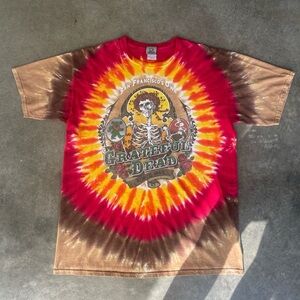 RARE VINTAGE 90s 2000s GRATEFUL DEAD LIQUID BLUE GRAPHIC SAN FRANCISCO SKULL TEE